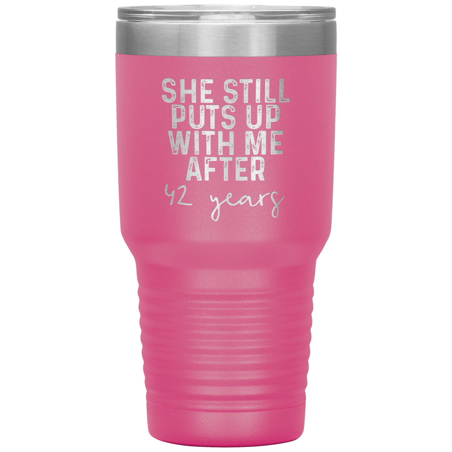 42nd Anniversary Gifts for Husband and Wife, Coffee Mug, Tumbler, Birthday Gifts for Men and Women