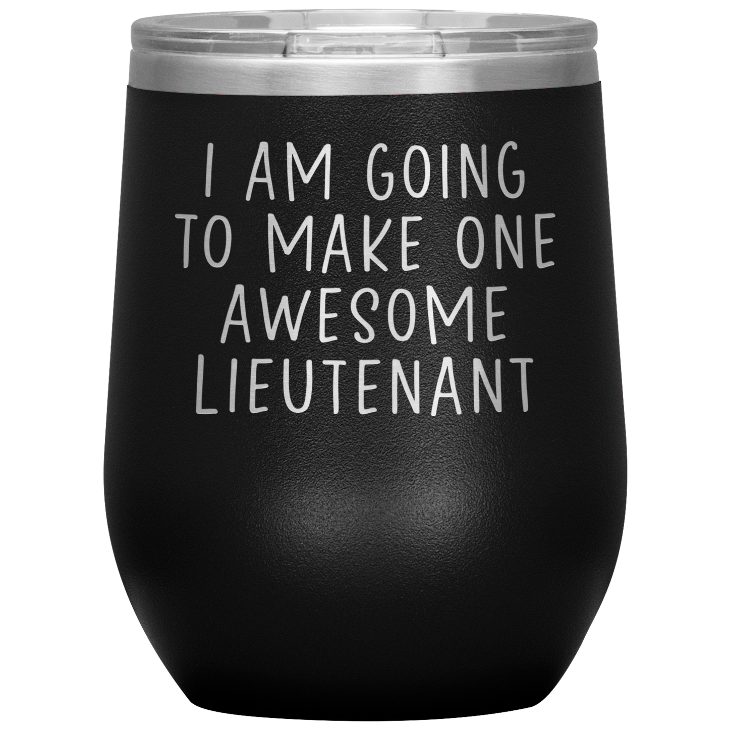 Lieutenant Wine Tumbler, Lieutenant Gifts, Travel Wine Cup, Birthday Gifts for Men and Women