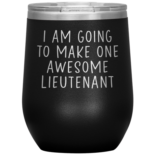 Lieutenant Wine Tumbler, Lieutenant Gifts, Travel Wine Cup, Birthday Gifts for Men and Women