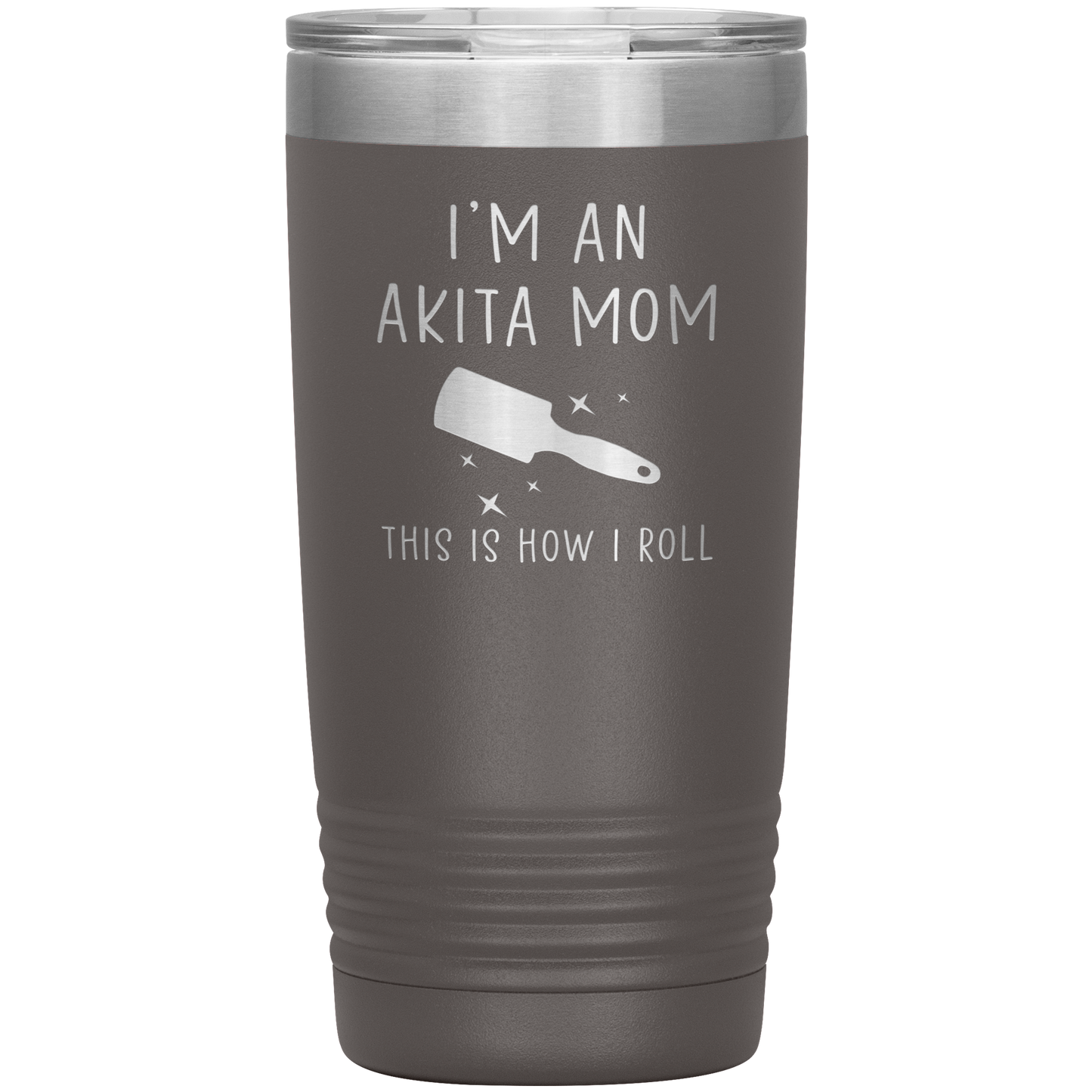 Akita Mom Tumbler, Funny Travel Coffee Mug, Birthday Gifts for Men and Women