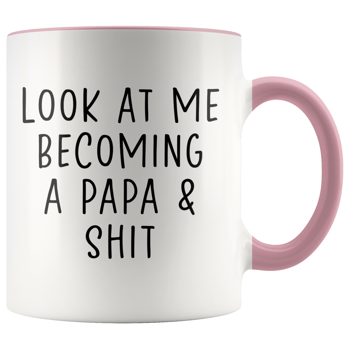 New Papa Gifts, Coffee Mug, Two Tone Accent Cup, Birthday Gift for Men and Women