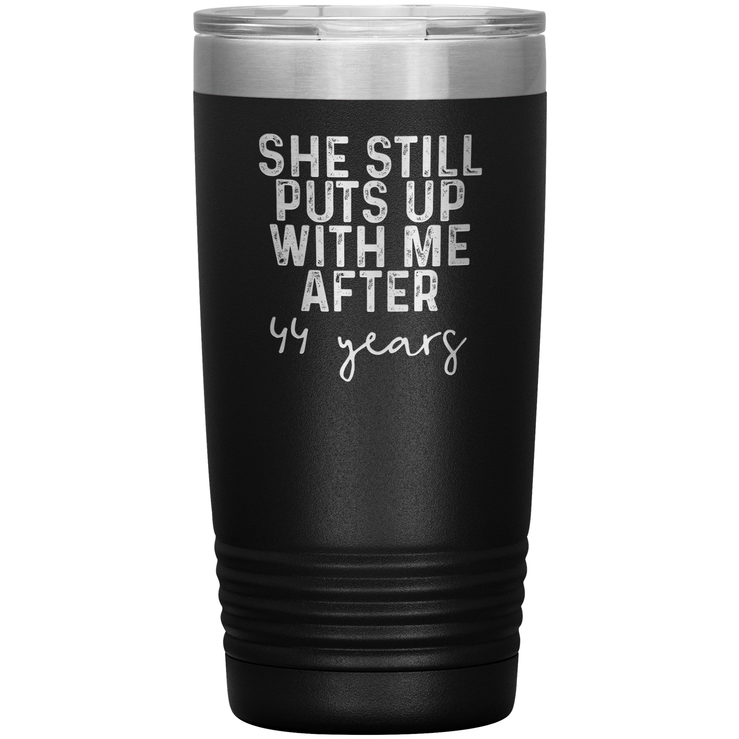 44th Anniversary Gifts for Husband and Wife, Coffee Mug, Tumbler, Birthday Gifts for Men and Women