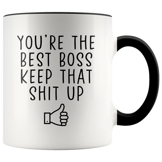 Boss Gifts, Coffee Mug, Two Tone Accent Cup, Birthday Gift for Men and Women