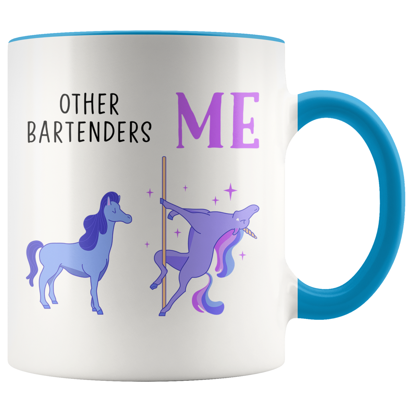 Bartender Gifts, Coffee Mug, Two Tone Accent Cup, Birthday Gift for Men and Women