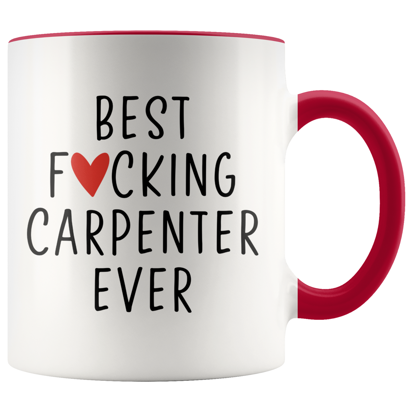 Carpenter Gifts, Coffee Mug, Two Tone Accent Cup, Birthday Gift for Men and Women