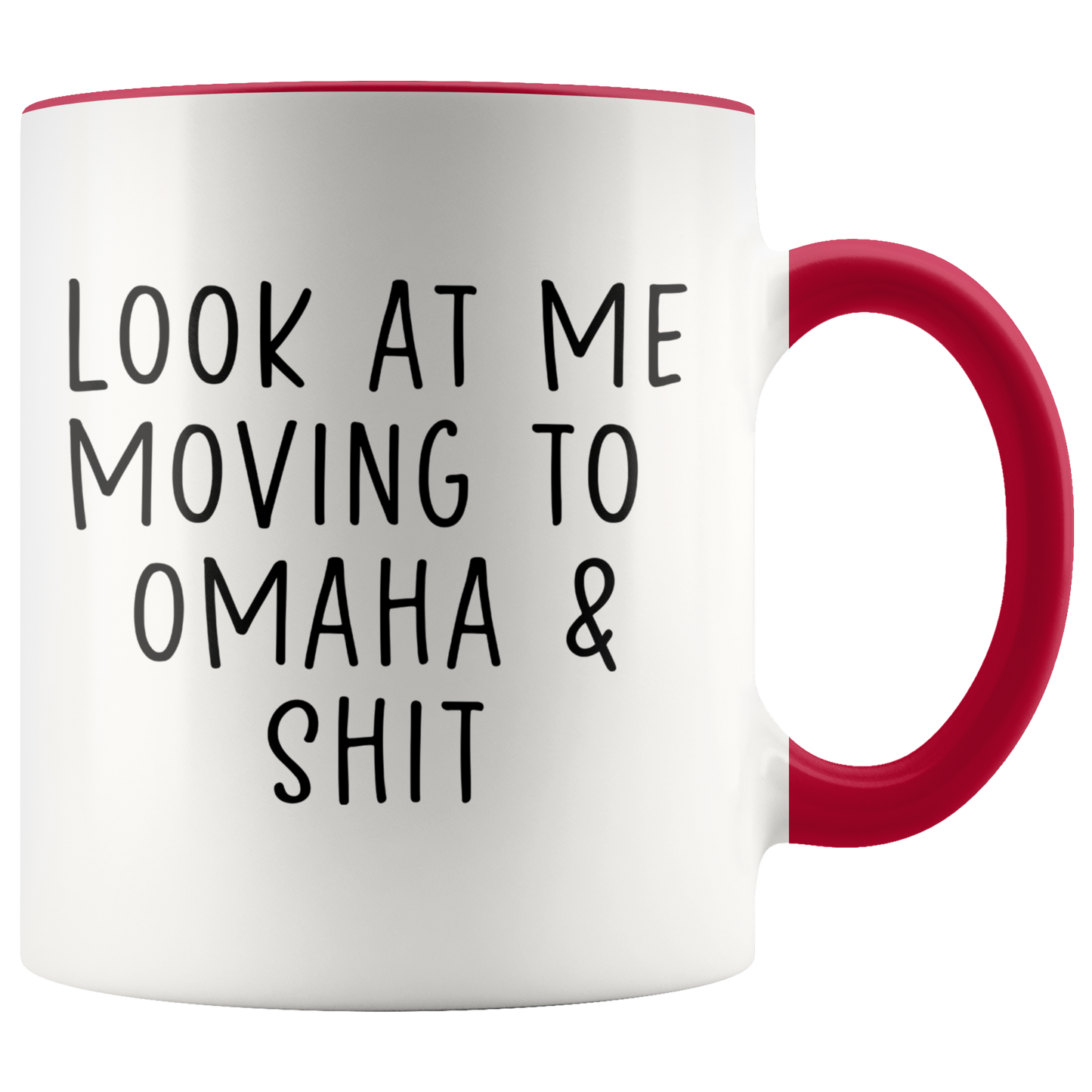 Moving to Omaha Nebraska Gifts, Coffee Mug, Two Tone Accent Cup, Birthday Gift for Men and Women