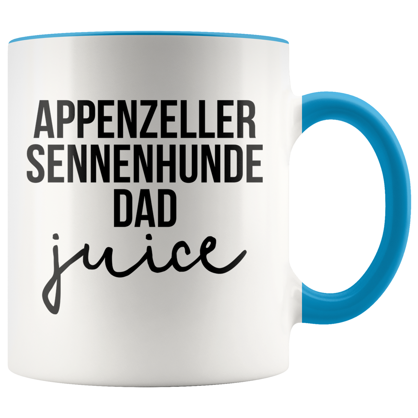 Appenzeller Sennenhunde Dad Gifts, Coffee Mug, Two Tone Accent Cup, Birthday Gift for Men and Women