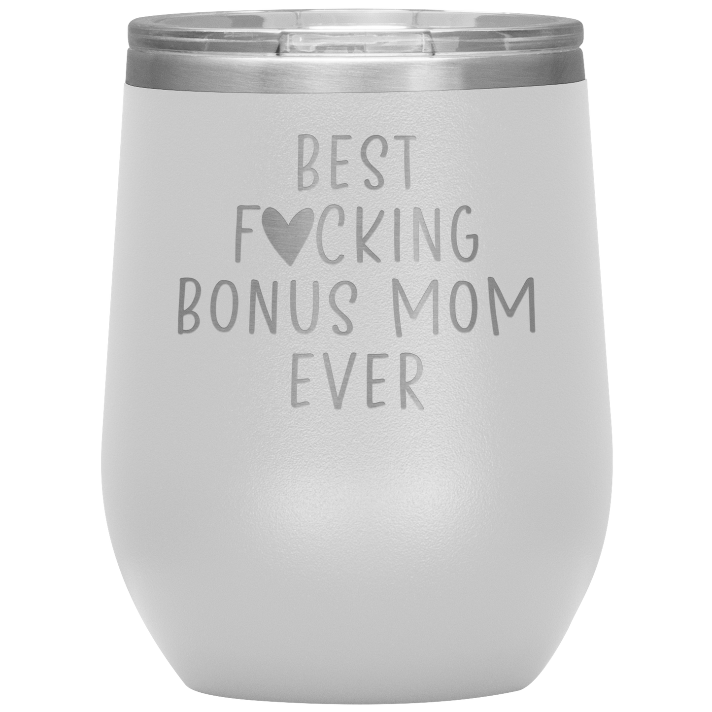 Bonus Mom Wine Tumbler, Bonus Mom Gifts, Travel Wine Cup, Birthday Gifts for Men and Women