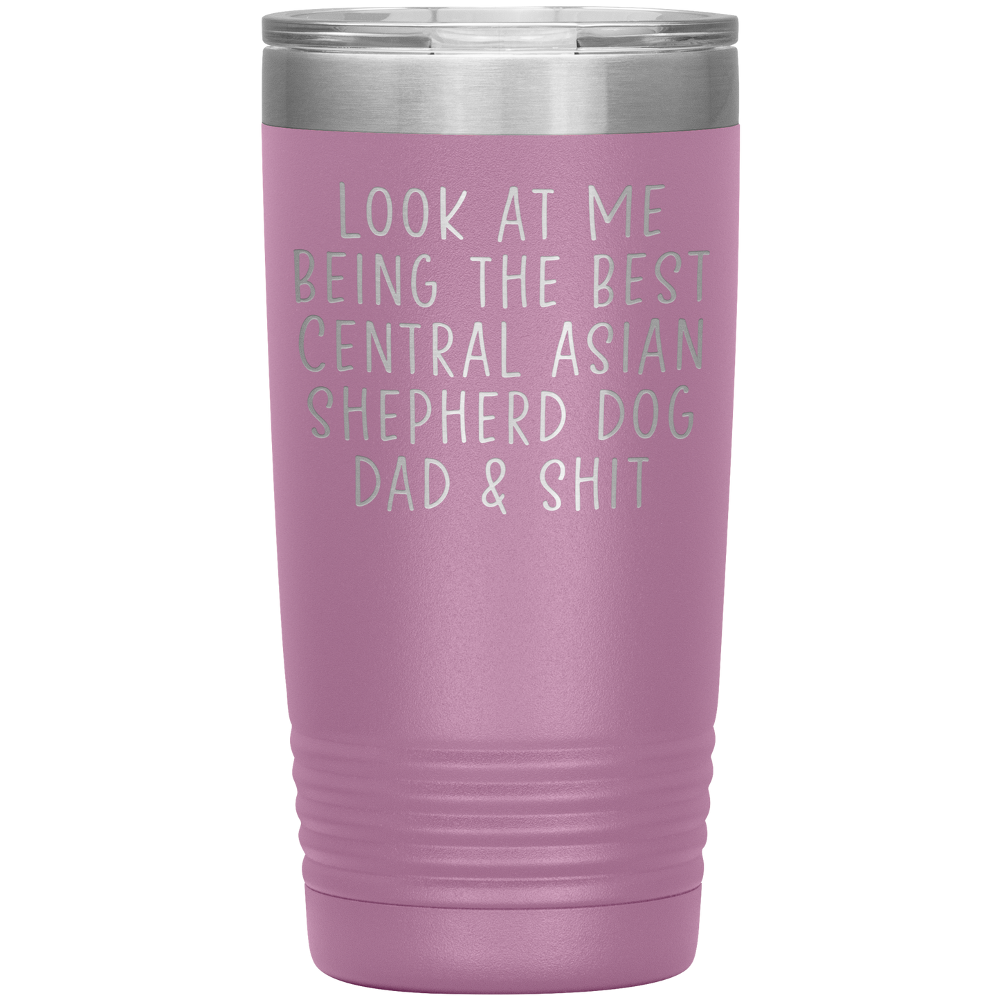 Central Asian Shepherd Dog Dad Tumbler, Funny Travel Coffee Mug, Birthday Gifts for Men and Women