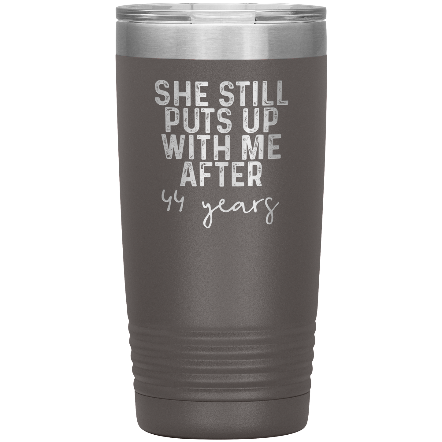 44th Anniversary Gifts for Husband and Wife, Coffee Mug, Tumbler, Birthday Gifts for Men and Women