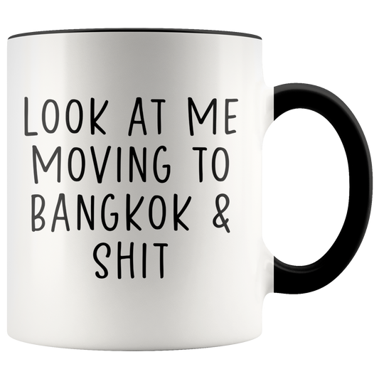 Moving to Bangkok Thailand Gifts, Coffee Mug, Two Tone Accent Cup, Birthday Gift for Men and Women