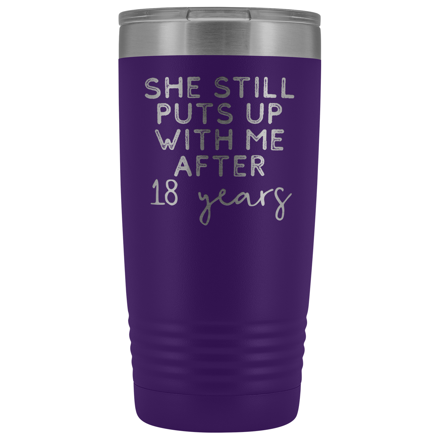 18th Anniversary Gift 18 Year Wedding Anniversary Coffee Mug Funny Husband Tumbler Gifts for Him Anniversary for Men Cup