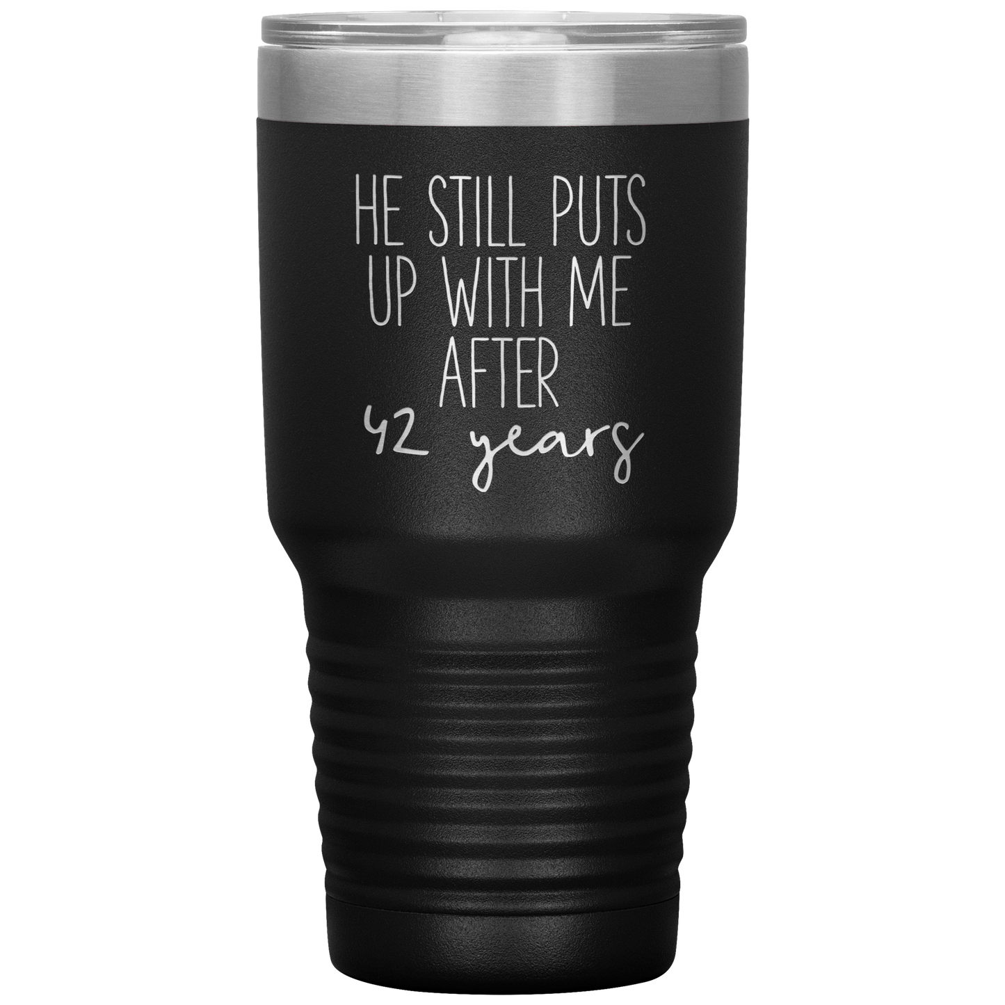 42nd Anniversary Gifts for Husband and Wife, Coffee Mug, Tumbler, Birthday Gifts for Men and Women