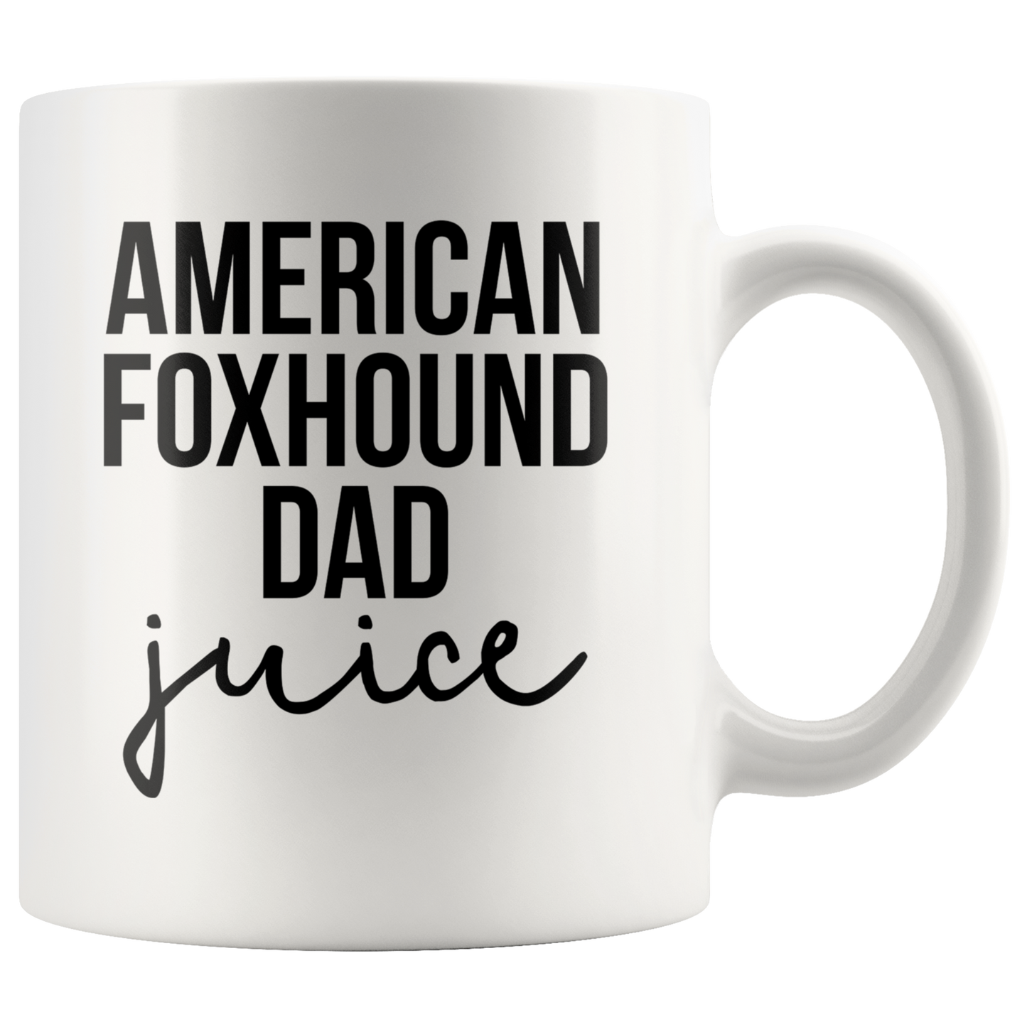 American Foxhound Dad Gifts, Coffee Mug, Two Tone Accent Cup, Birthday Gift for Men and Women