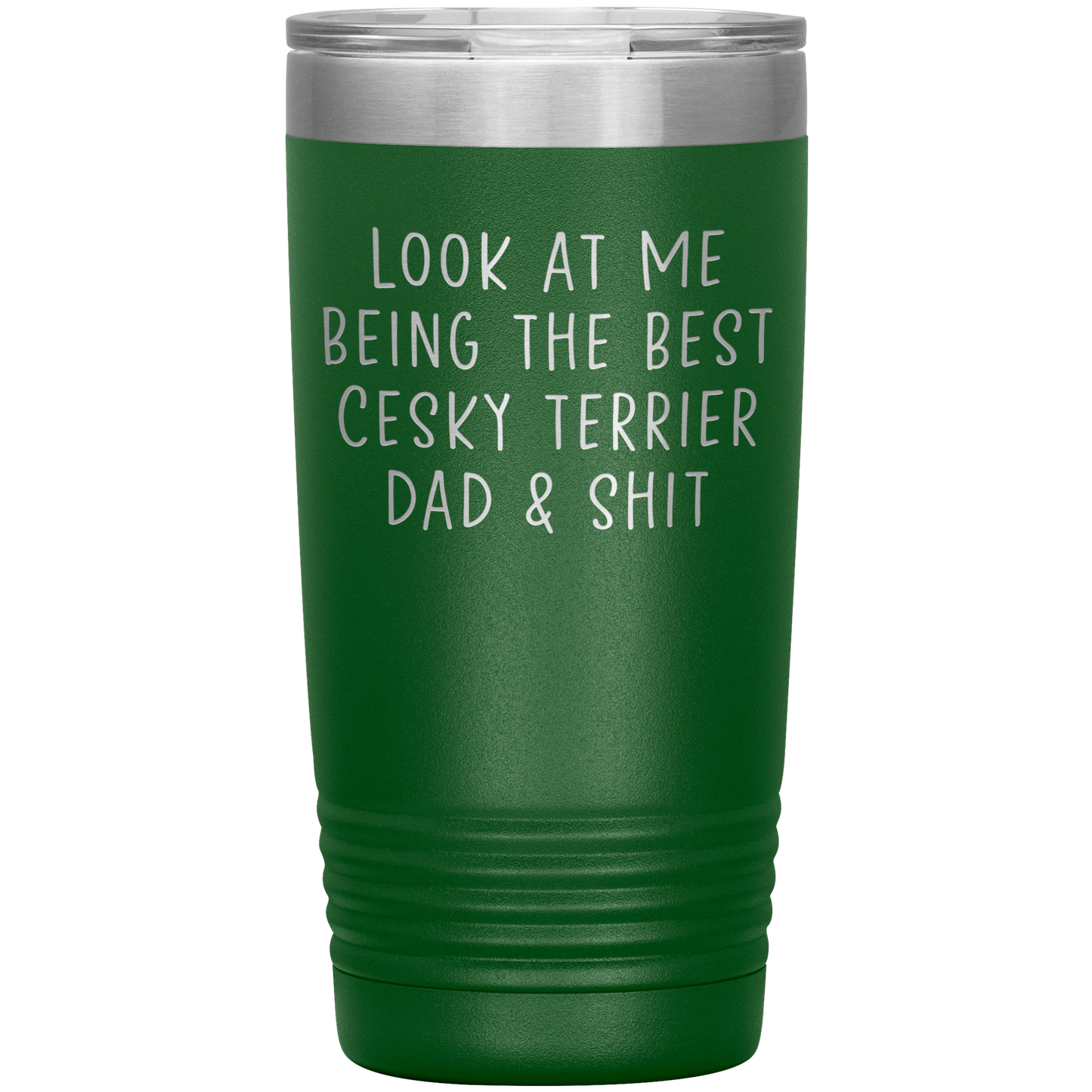 Cesky Terrier Dad Tumbler, Funny Travel Coffee Mug, Birthday Gifts for Men and Women