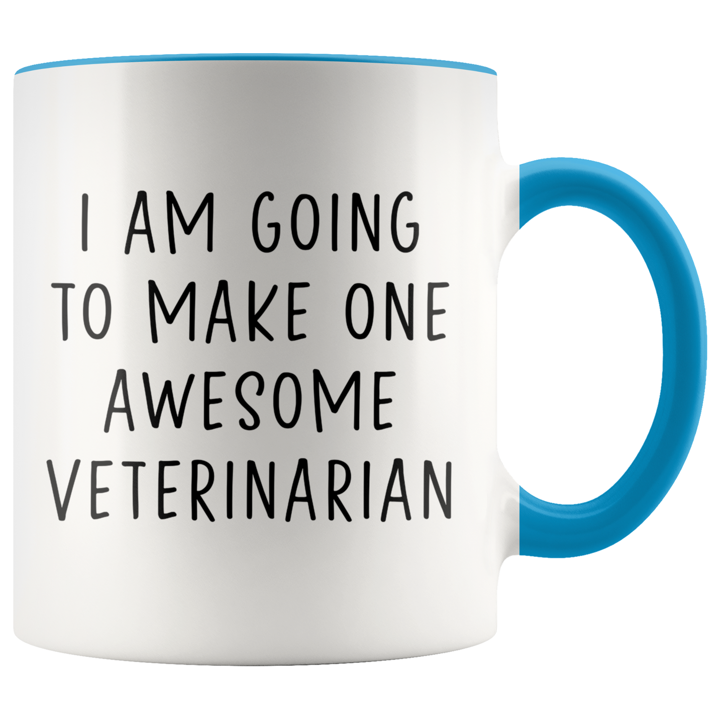 Vet Graduation Gifts, Veterinary Coffee Mug, Veterinarian Two Tone Accent Cup, Birthday Gift for Men and Women