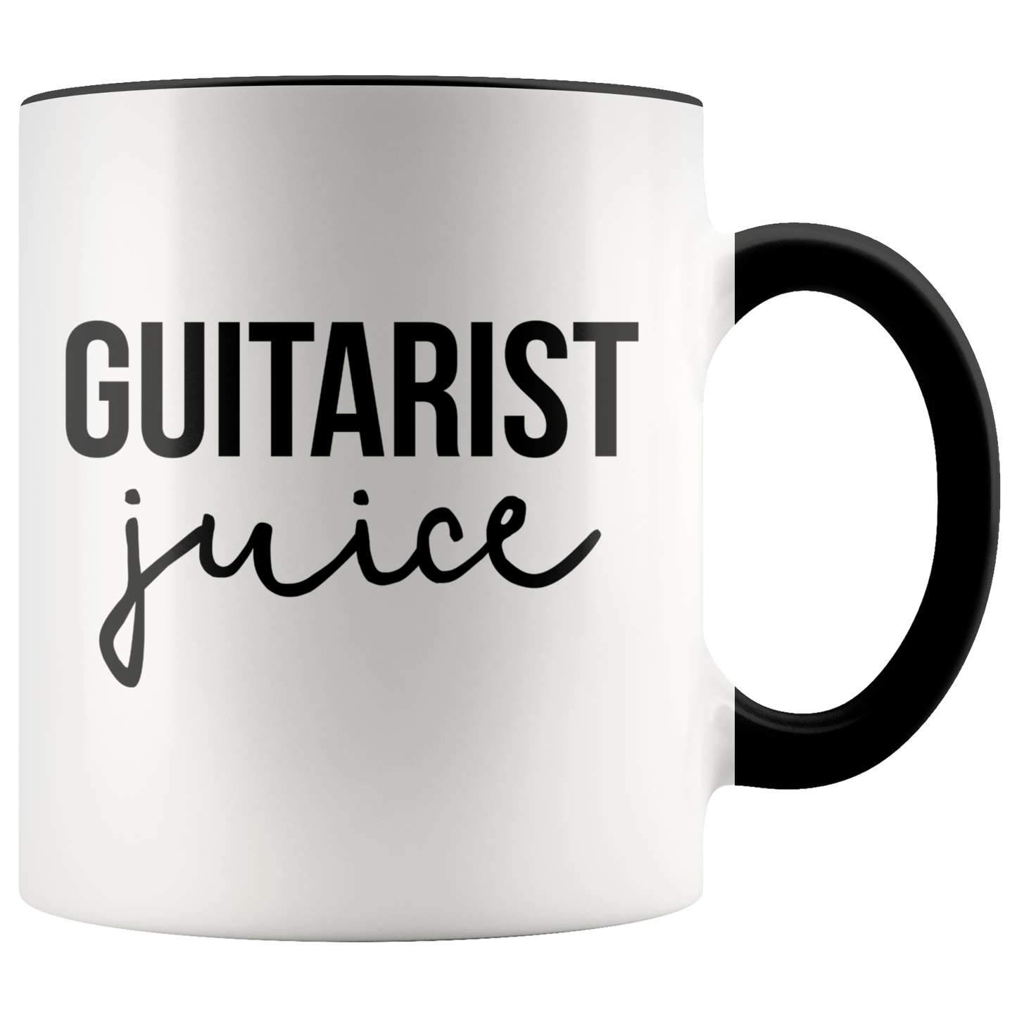 Guitarist Gifts, Coffee Mug, Two Tone Accent Cup, Birthday Gift for Men and Women