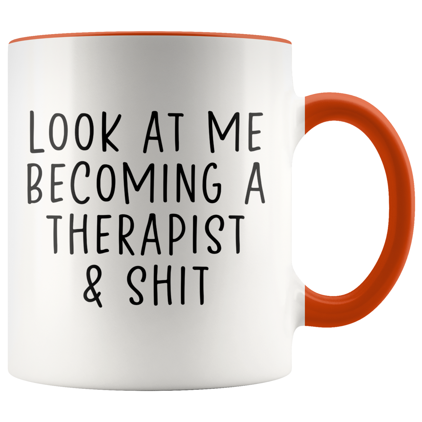 Therapist Gifts, Coffee Mug, Two Tone Accent Cup, Birthday Gift for Men and Women