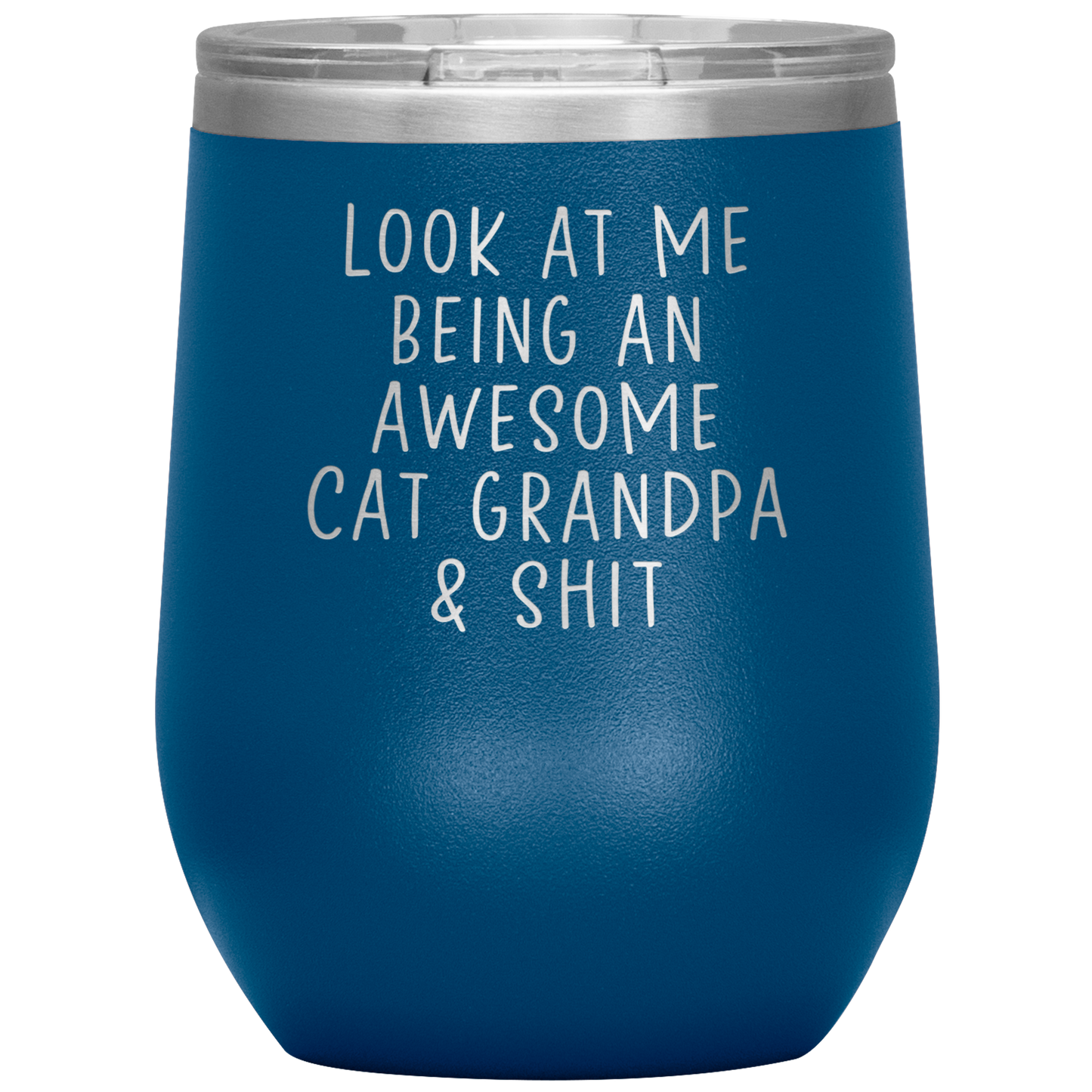 Cat Grandpa Wine Tumbler, Gifts, Travel Wine Cup, Birthday Gifts for Men and Women