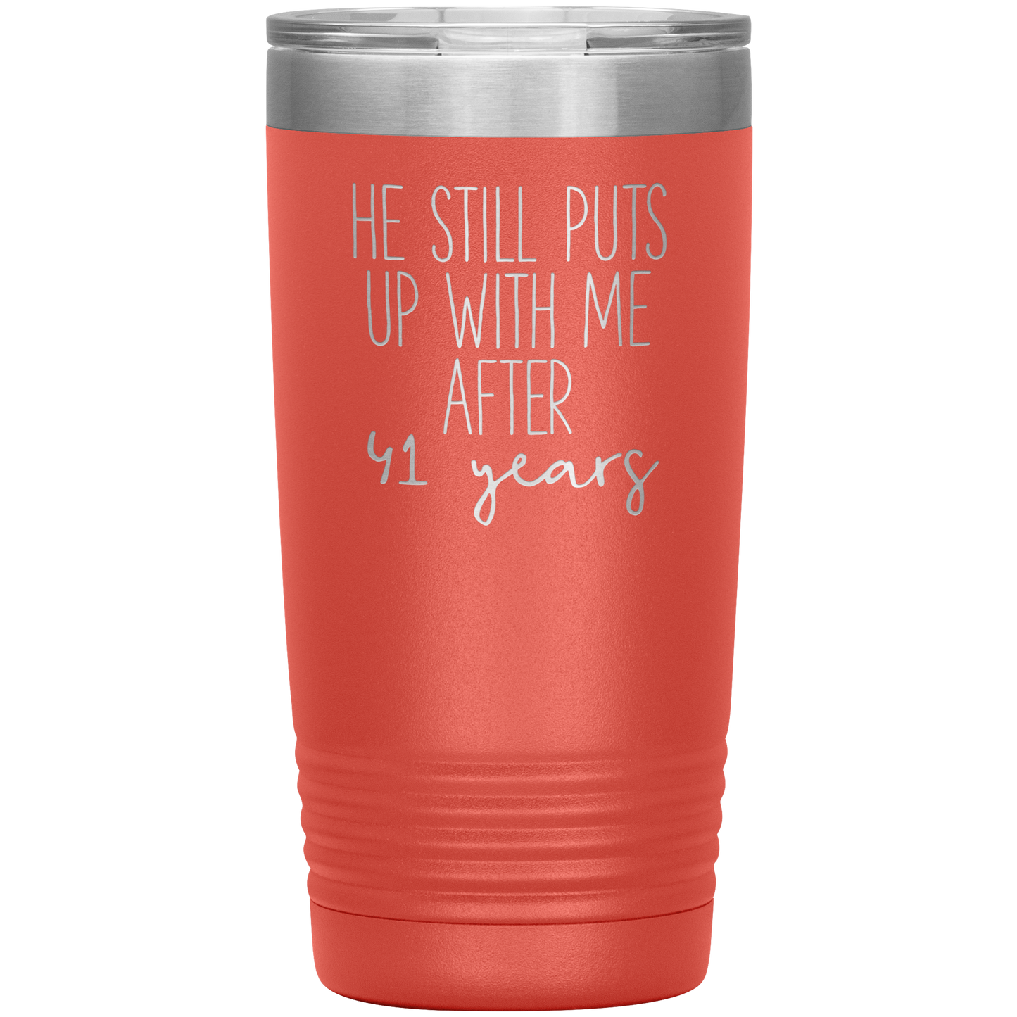 41st Anniversary Gifts for Husband and Wife, Coffee Mug, Tumbler, Birthday Gifts for Men and Women