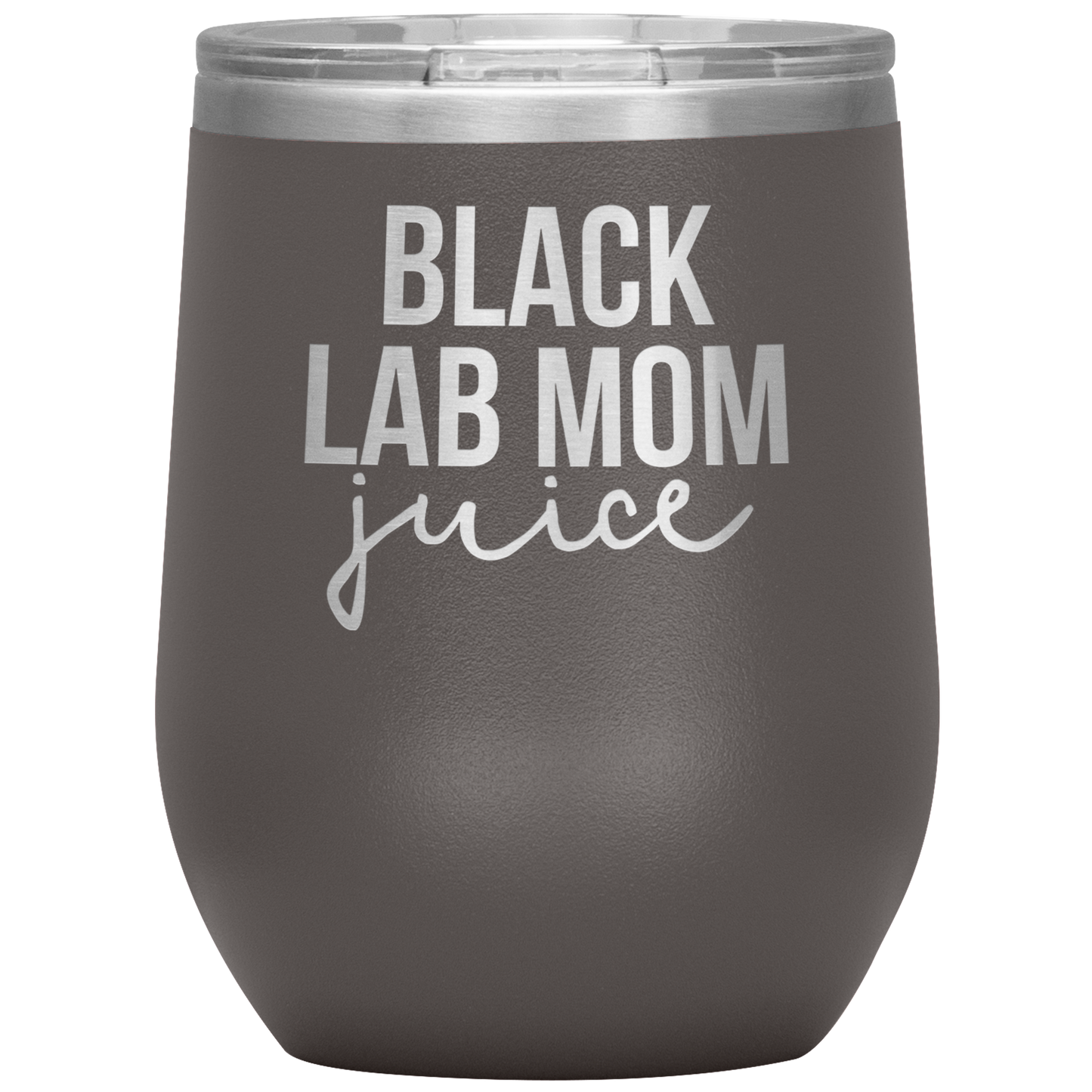 Verre de vin de maman de laboratoire noir, cadeaux de maman de laboratoire noirs, tasse de vin de voyage, cadeaux d'anniversaire pour les hommes et les femmes