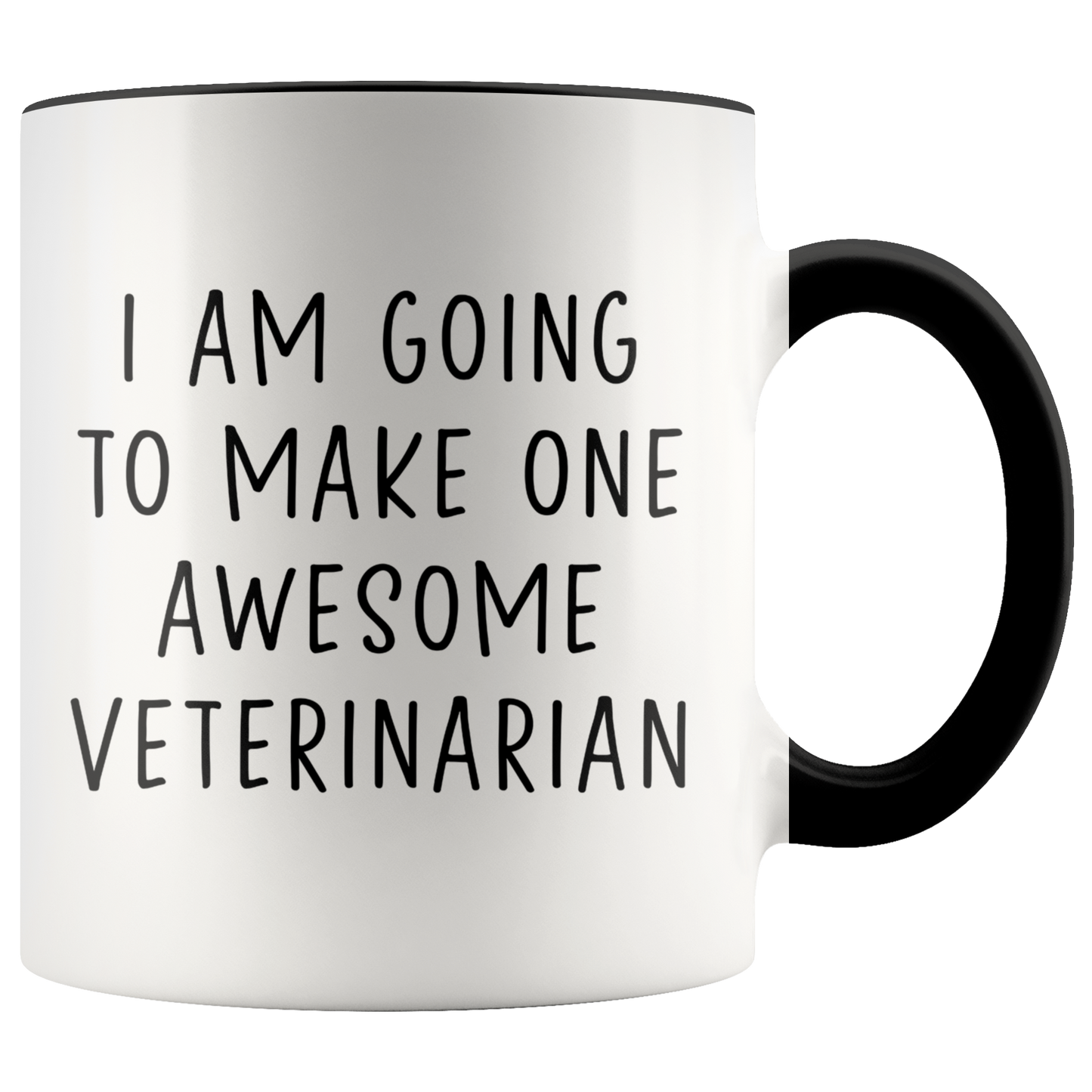 Vet Graduation Gifts, Veterinary Coffee Mug, Veterinarian Two Tone Accent Cup, Birthday Gift for Men and Women