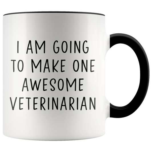 Vet Graduation Gifts, Veterinary Coffee Mug, Veterinarian Two Tone Accent Cup, Birthday Gift for Men and Women