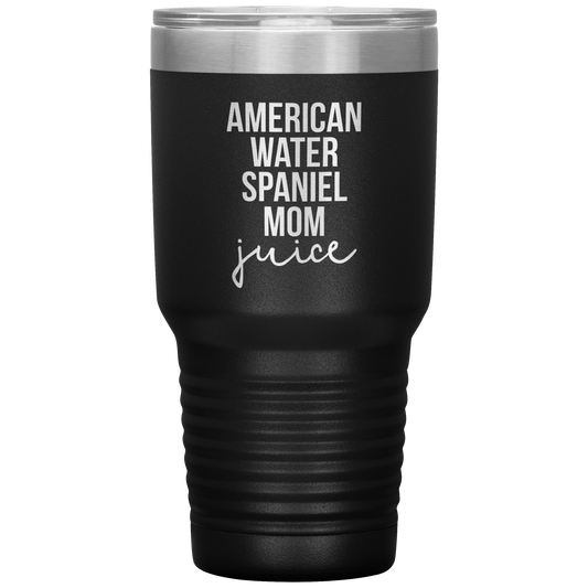 American Water Spaniel Mom Tumbler, Funny Travel Coffee Mug, Birthday Gifts for Men and Women