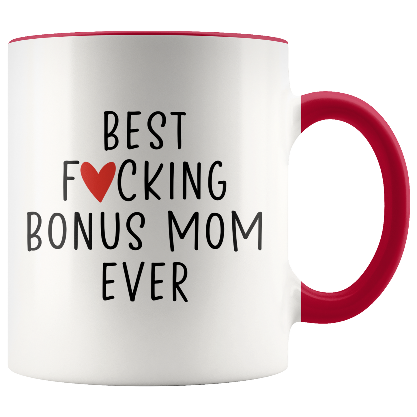 Bonus Mom Gifts, Coffee Mug, Two Tone Accent Cup, Birthday Gift for Men and Women