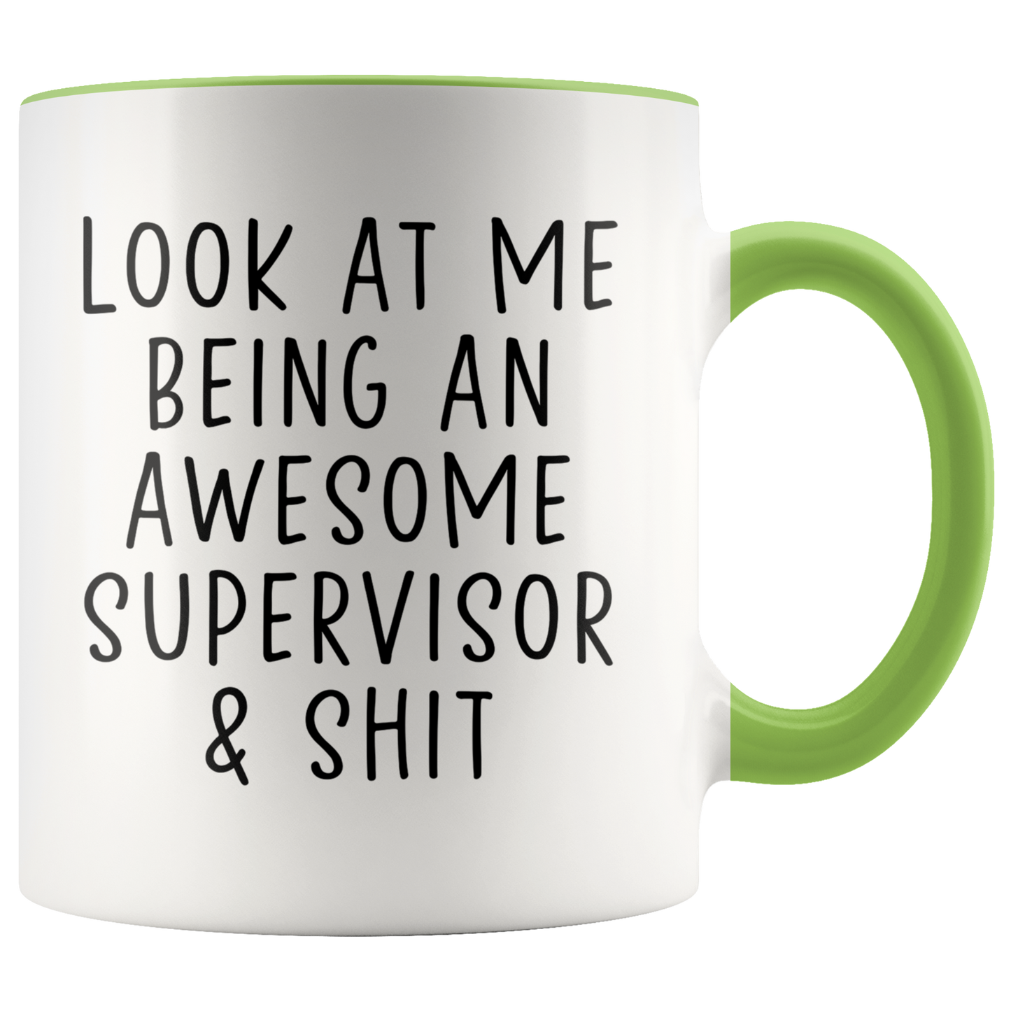 Supervisor Appreciation Gifts, Coffee Mug, Two Tone Accent Cup, Birthday Gift for Men and Women