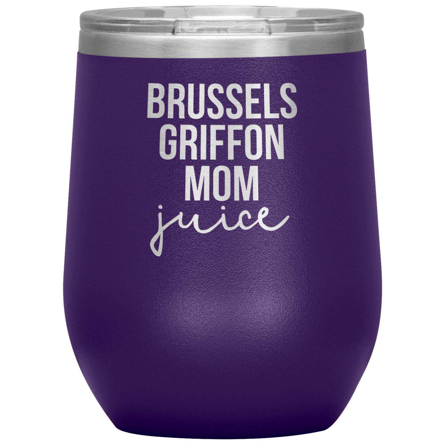 Bruxelles Griffon Maman Vin Tumbler, Bruxelles Griffon Maman Cadeaux, Coupe du vin de voyage, cadeaux d'anniversaire pour hommes et femmes