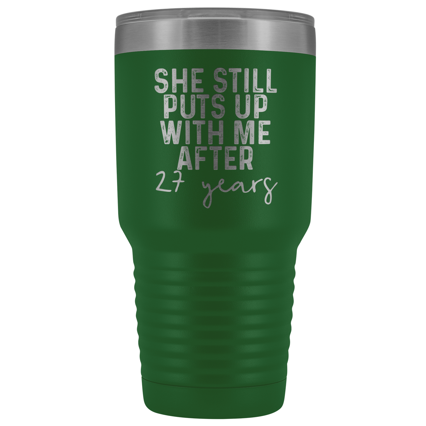 27th Anniversary Gifts for Parents, 27 Year Anniversary, Tumbler Mug