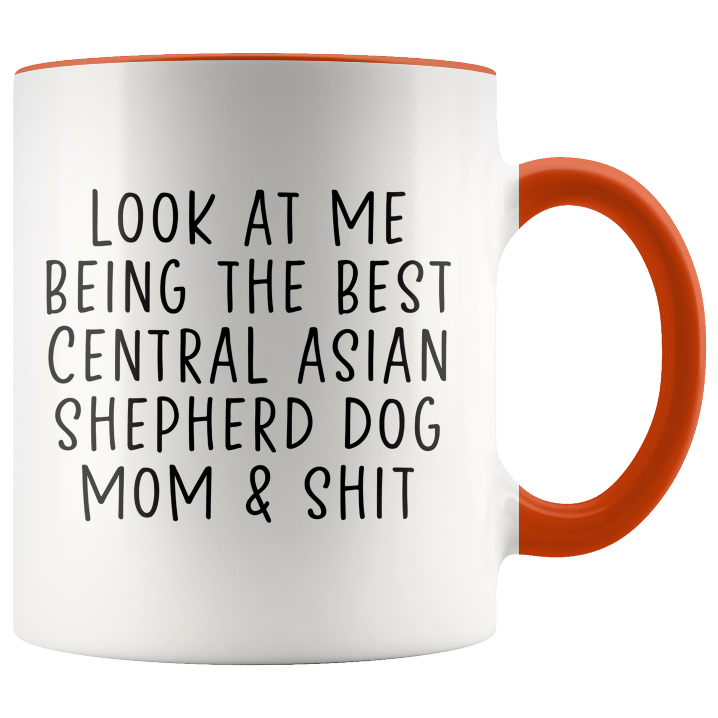 Central Asian Shepherd Dog Mom Gifts, Coffee Mug, Two Tone Accent Cup, Birthday Gift for Men and Women