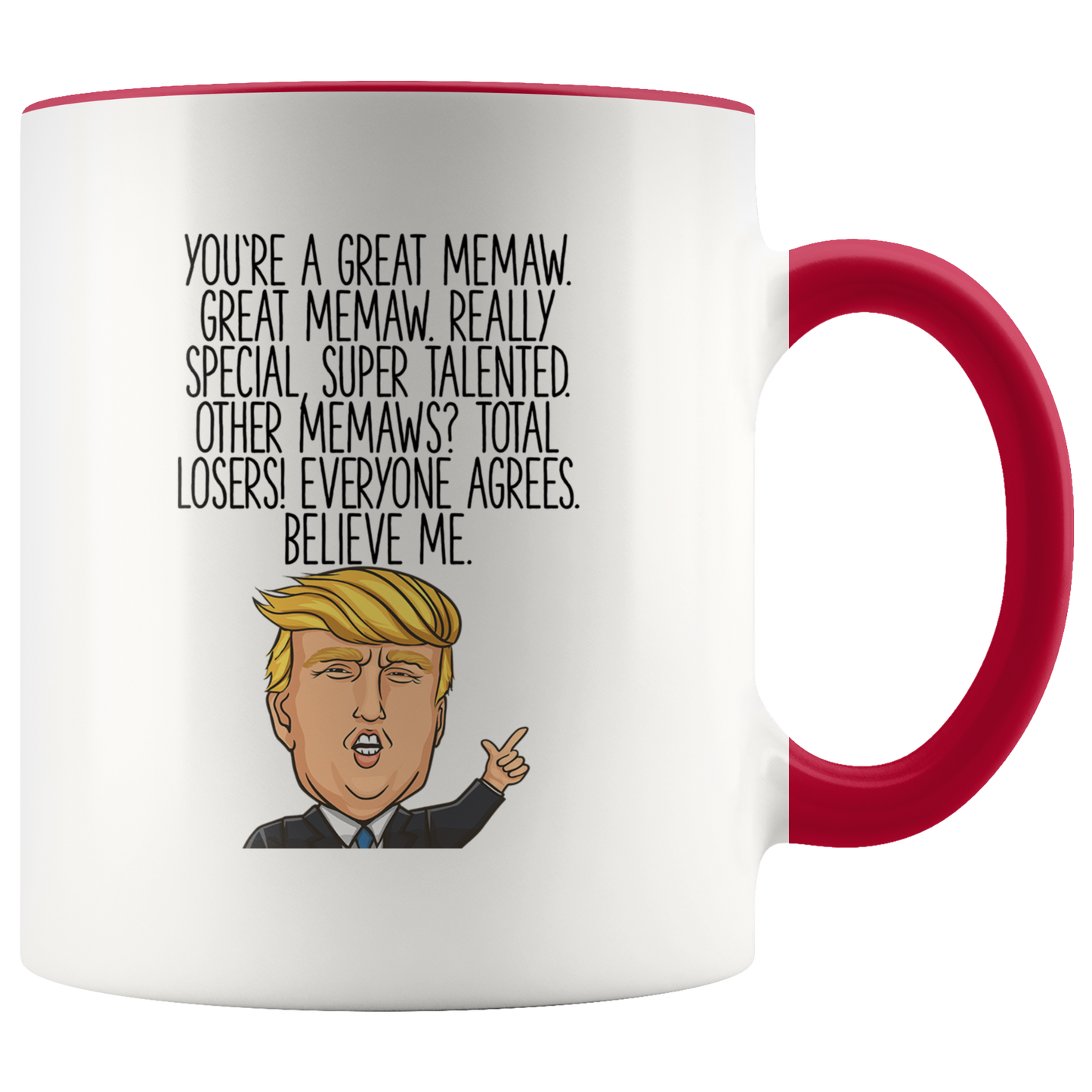 Memaw Gifts, Memaw Coffee Mug, Two Tone Accent Cup, Birthday Gift for Men and Women