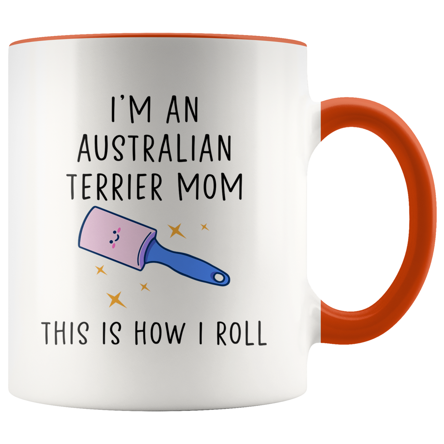 Australian Terrier Mom Gifts, Coffee Mug, Two Tone Accent Cup, Birthday Gift for Men and Women