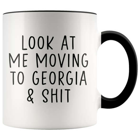 Moving to Georgia Gifts, Colorado Coffee Mug, Two Tone Accent Cup, Birthday Gift for Men and Women