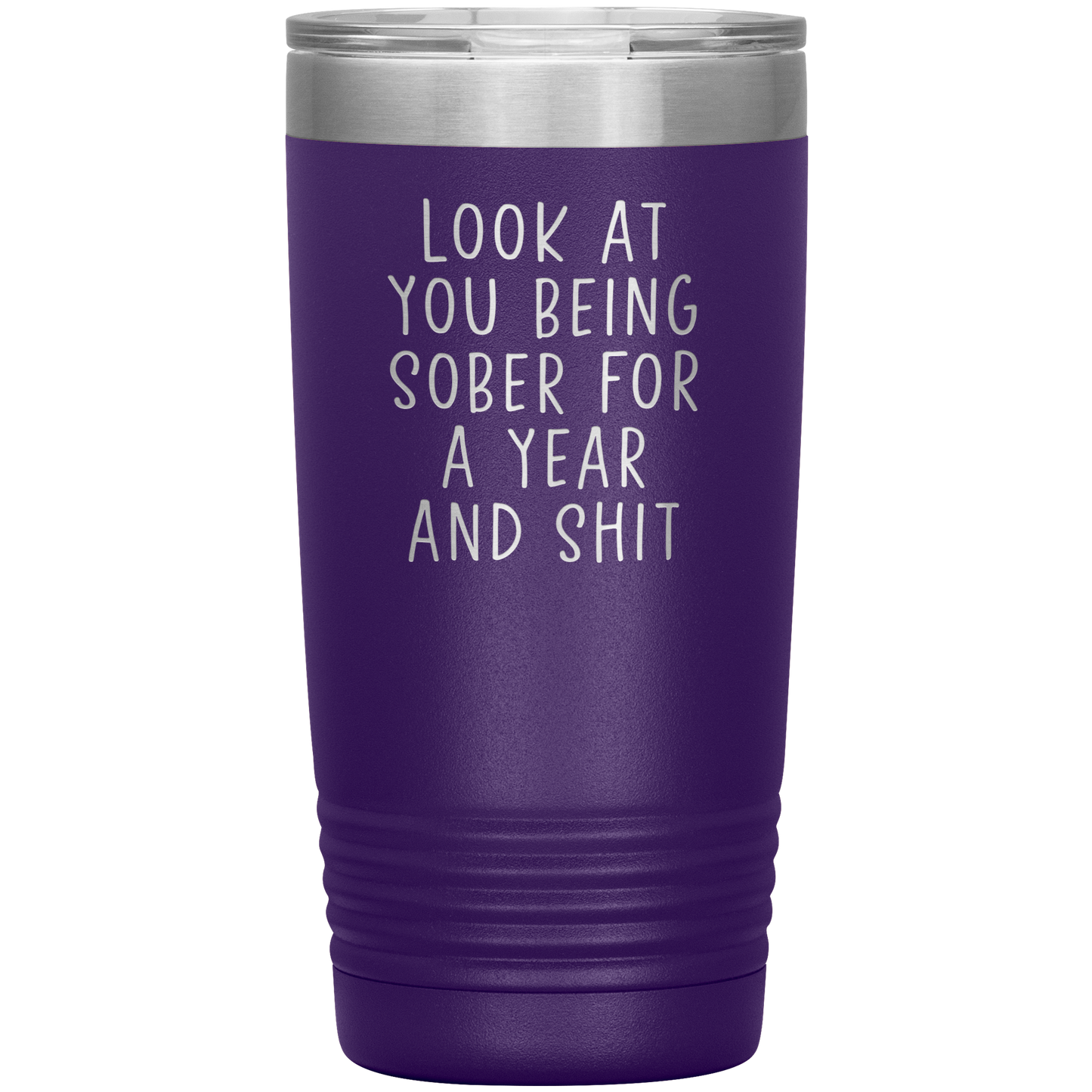 1 Year Sober Tumbler, 1 Year Sober Gifts, 1 Year Sober Coffee Mug, Sobriety Gifts for Men and Women