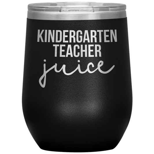 Kindergarten Teacher Wine Tumbler, Kindergarten Teacher Gifts, Travel Wine Cup, Birthday Gifts for Men and Women