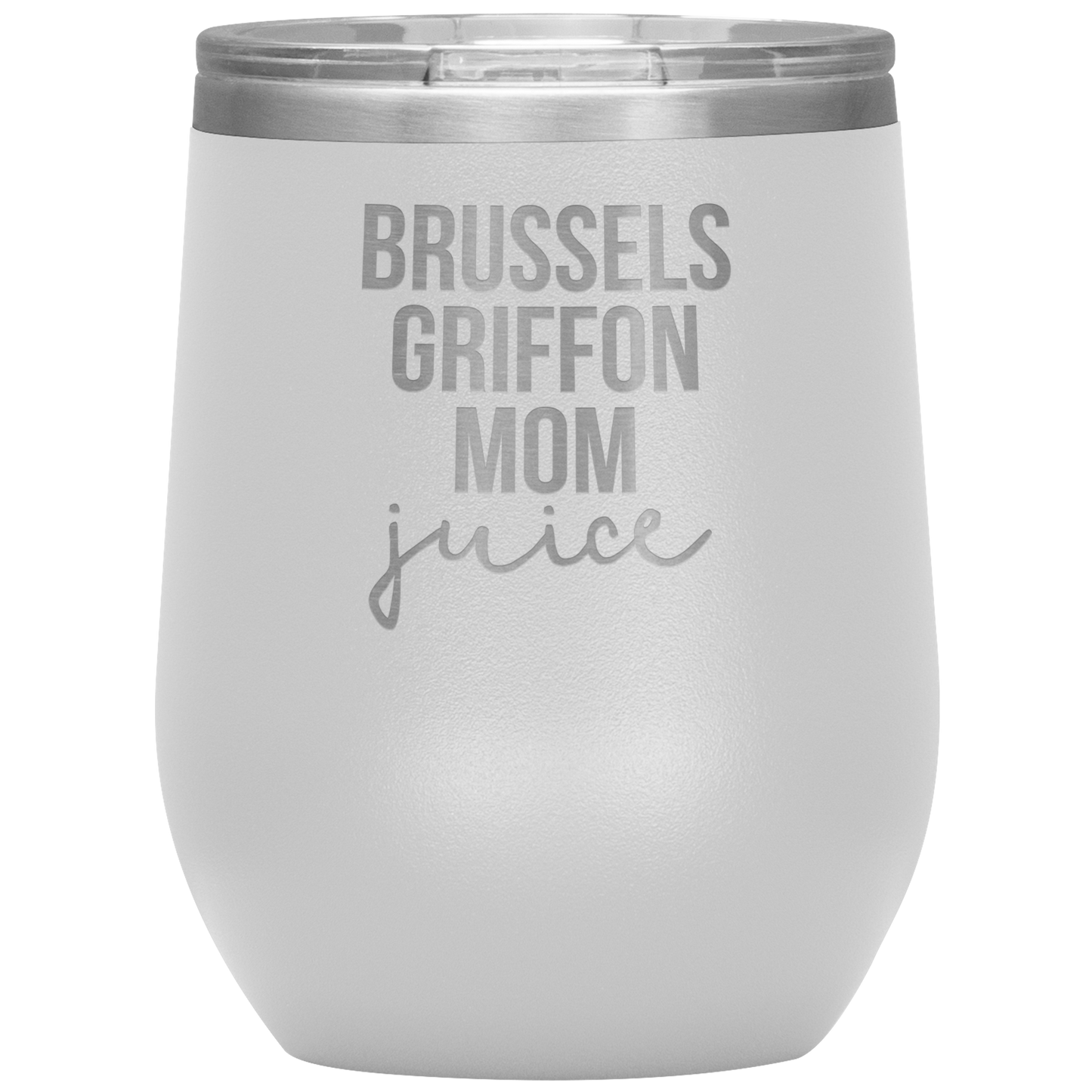 Bruxelles Griffon Maman Vin Tumbler, Bruxelles Griffon Maman Cadeaux, Coupe du vin de voyage, cadeaux d'anniversaire pour hommes et femmes