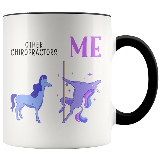 Chiropractor Gifts, Coffee Mug, Two Tone Accent Cup, Birthday Gift for Men and Women