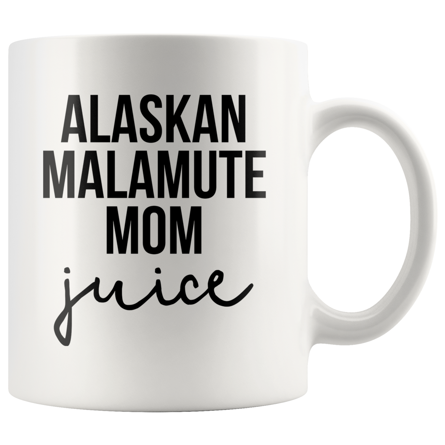 Alaskan Malamute Mom Gifts, Alaskan Malamute Mom Coffee Mug, Two Tone Accent Cup, Birthday Gift for Men and Women