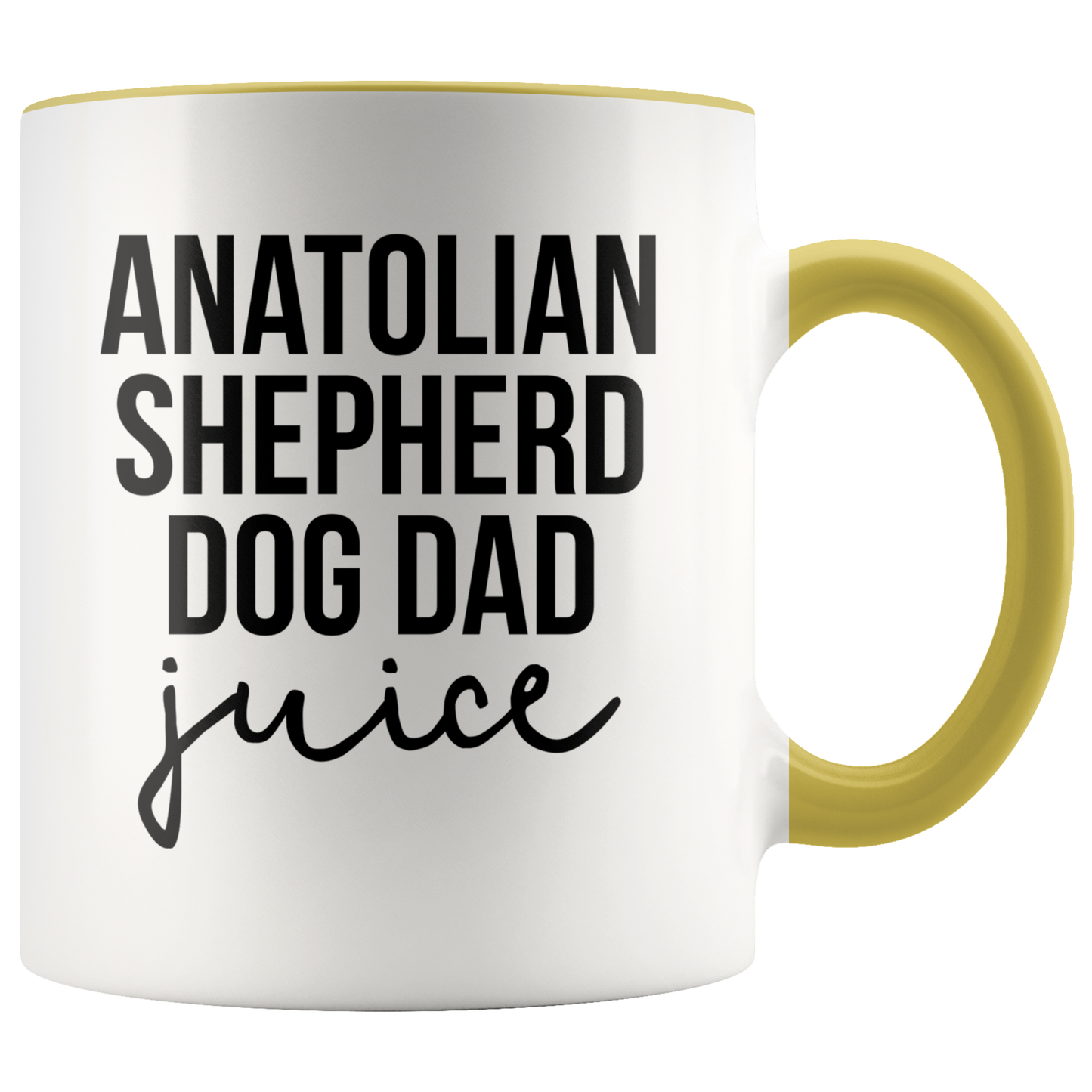 Anatolian Shepherd Dog Dad Gifts, Coffee Mug, Two Tone Accent Cup, Birthday Gift for Men and Women