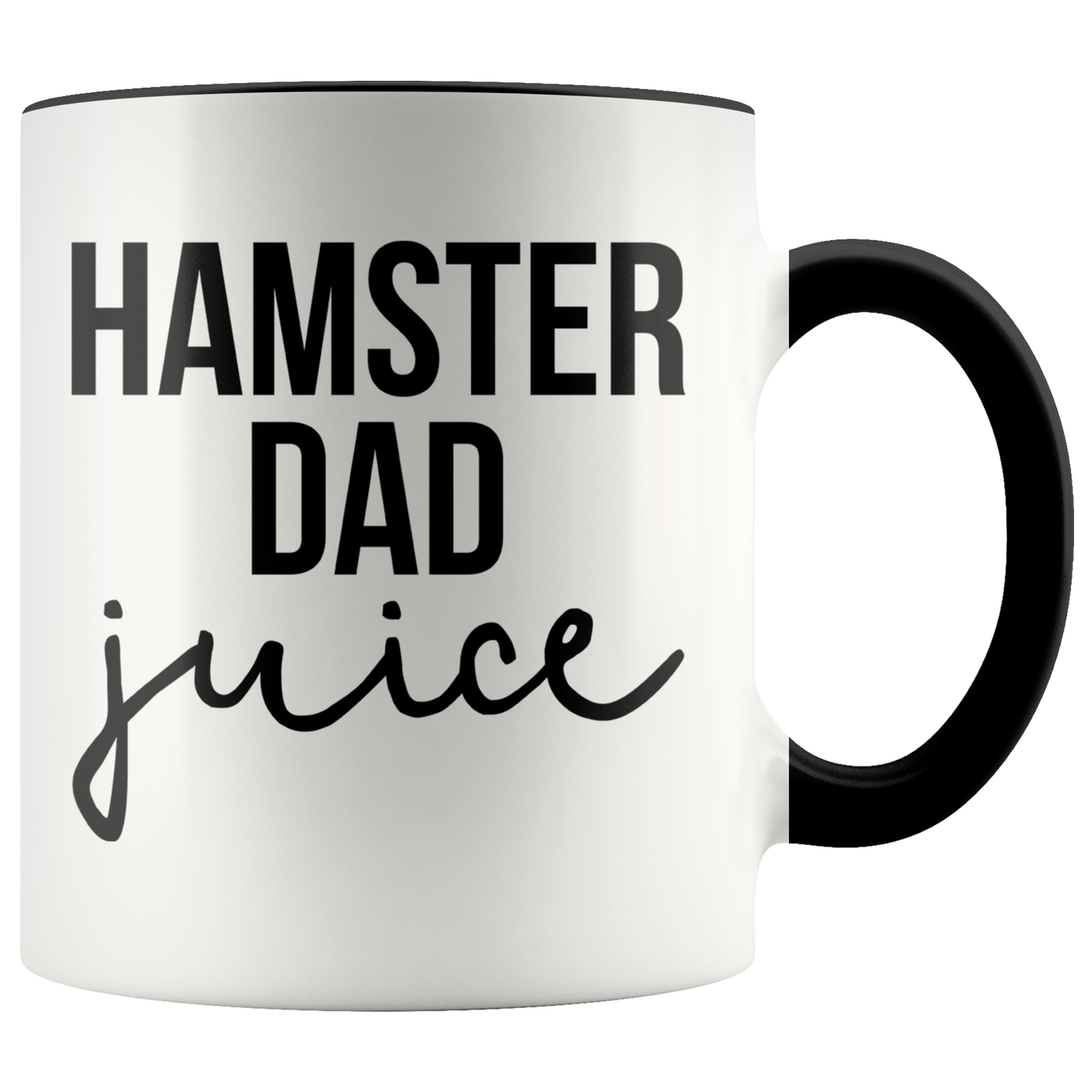 Hamster Dad Gifts, Coffee Mug, Two Tone Accent Cup, Birthday Gift for Men and Women