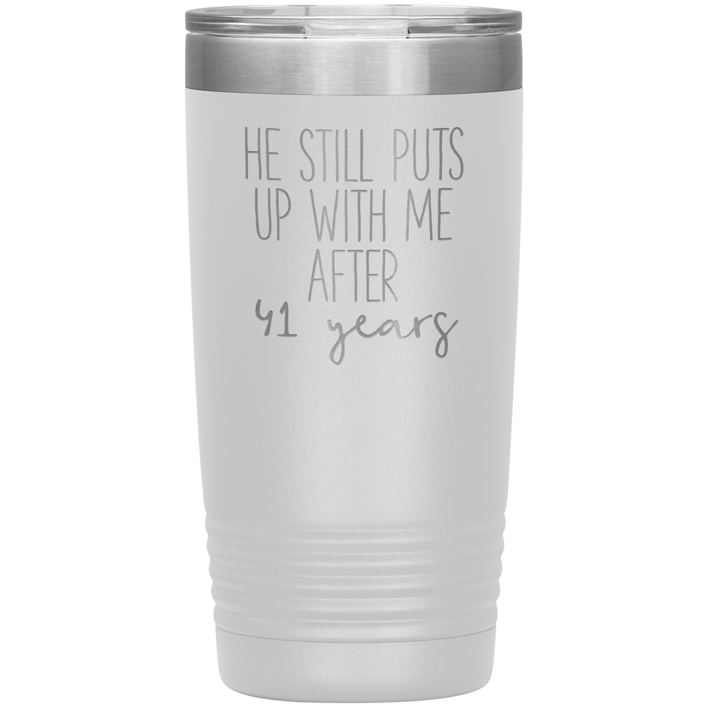 41st Anniversary Gifts for Husband and Wife, Coffee Mug, Tumbler, Birthday Gifts for Men and Women