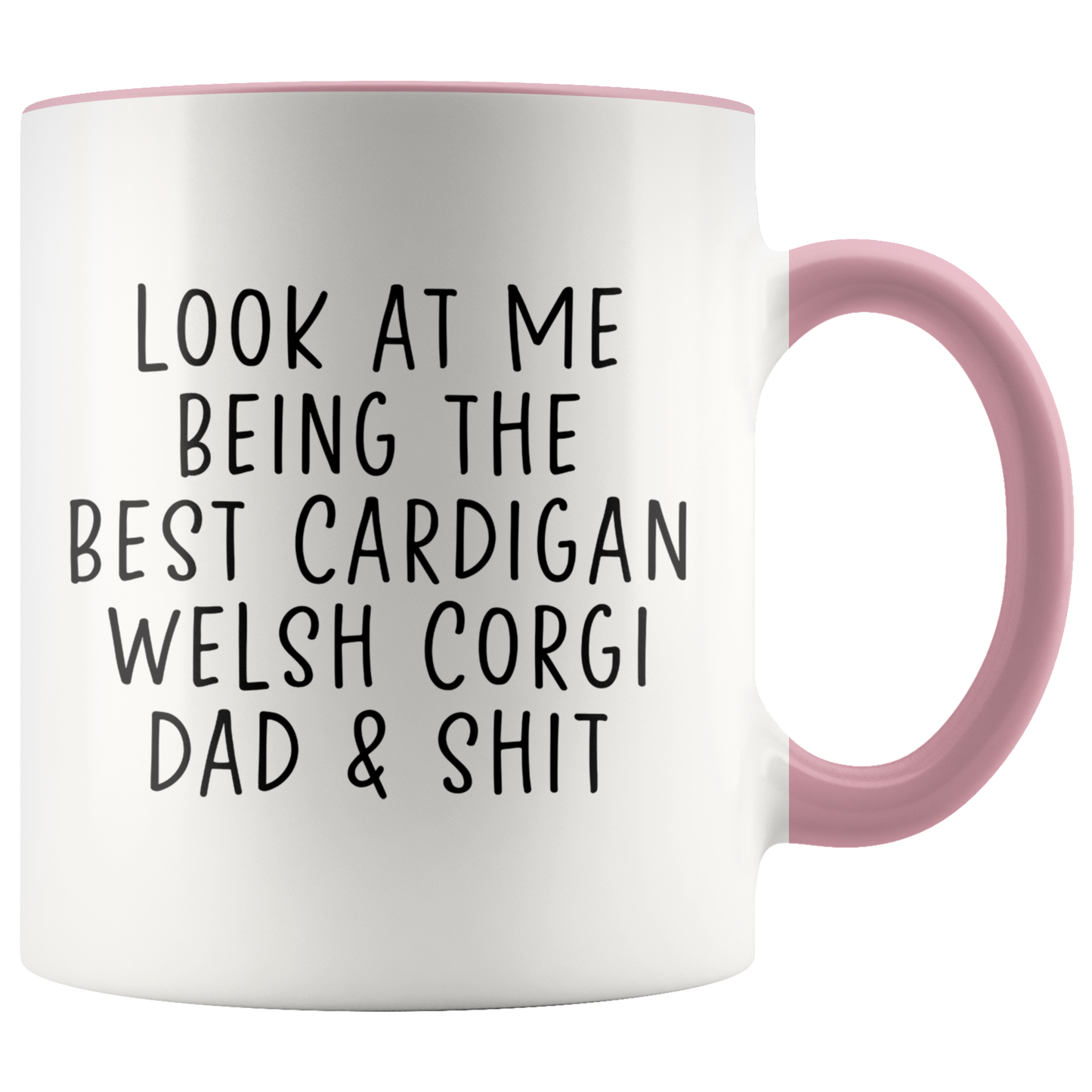 Cardigan Welsh Corgi Dad Gifts, Coffee Mug, Two Tone Accent Cup, Birthday Gift for Men and Women