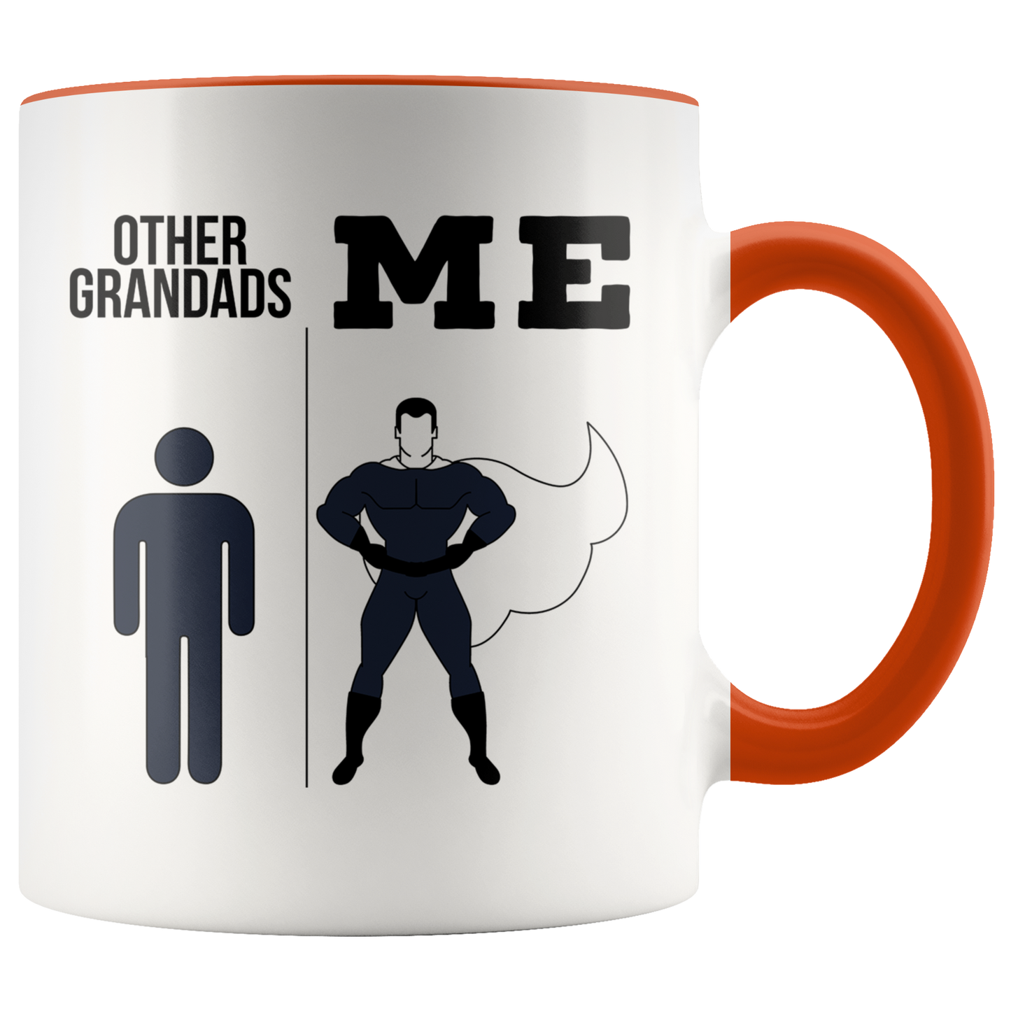 Grandad Gifts, Grandad Coffee Mug, Two Tone Accent Cup, Birthday Gift for Men and Women