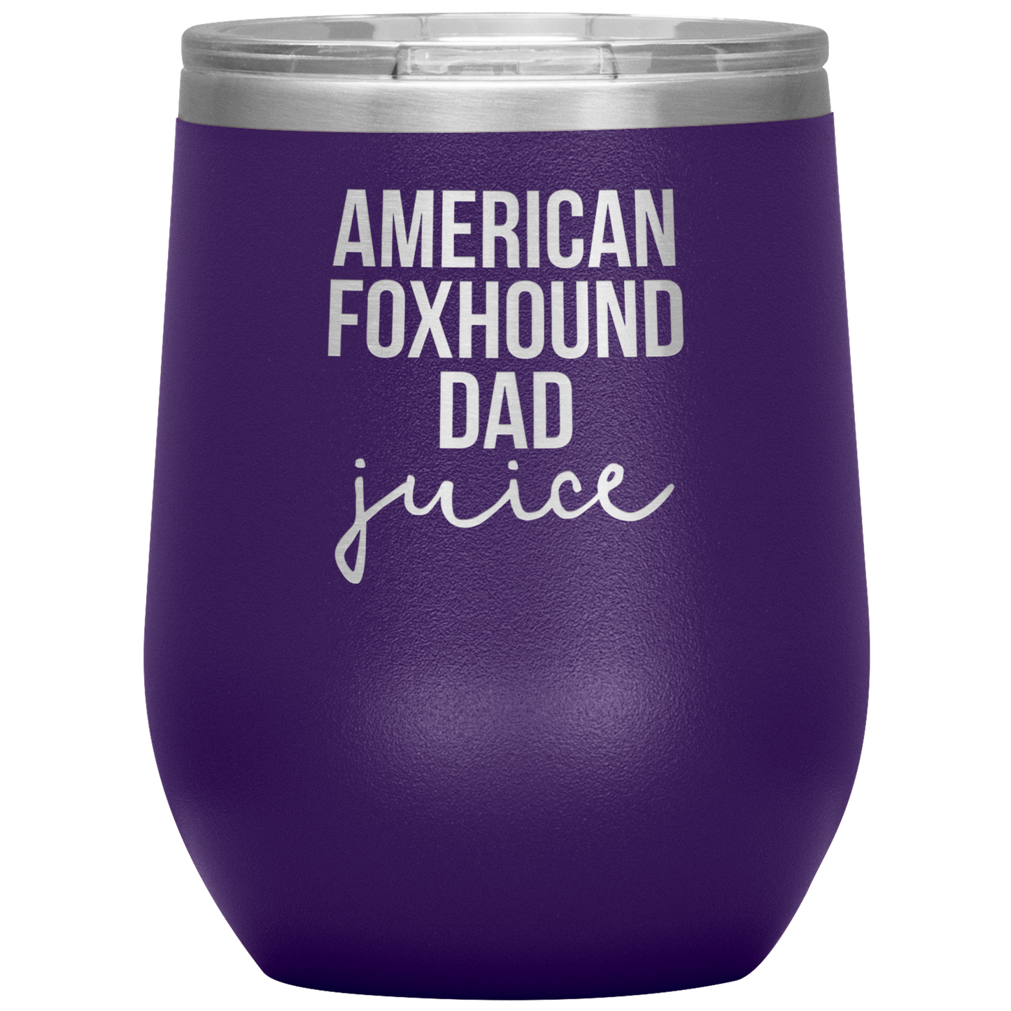 American Foxhound Dad Wine Tumbler, Funny Travel Wine Cup, Birthday Gifts for Men and Women