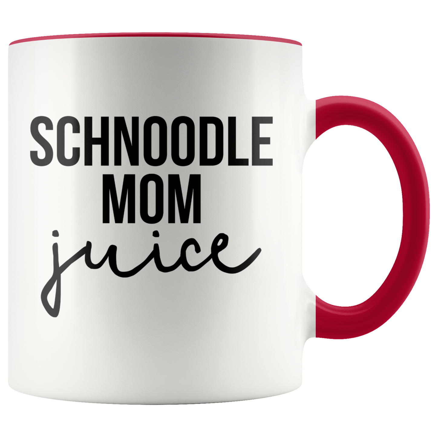 Schnoodle Mom Gifts, Coffee Mug, Two Tone Accent Cup, Birthday Gift for Men and Women