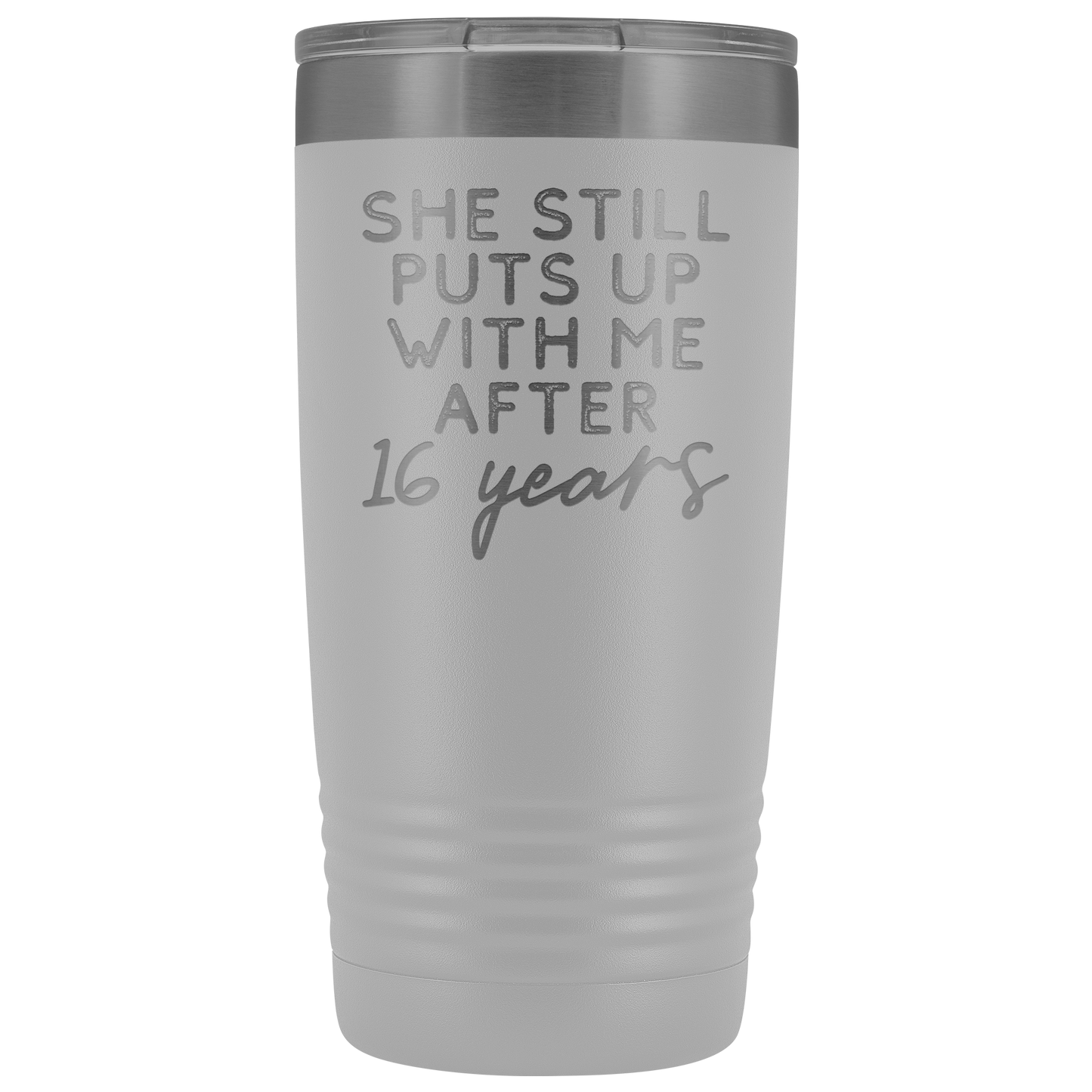 16th Anniversary Gift 16 Year Wedding Anniversary Coffee Mug Funny Husband Tumbler Gifts for Him Anniversary for Men Cup