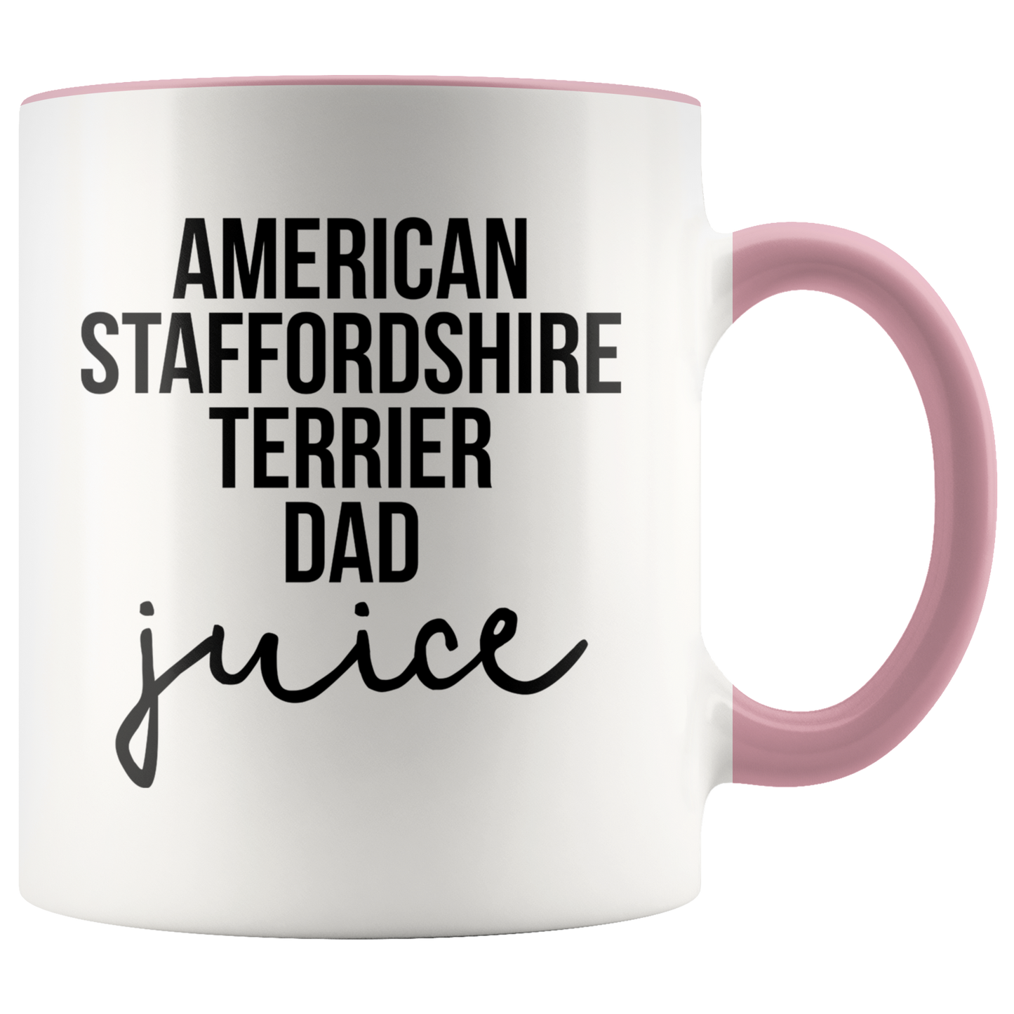 American Staffordshire Terrier Dad Gifts, Coffee Mug, Two Tone Accent Cup, Birthday Gift for Men and Women